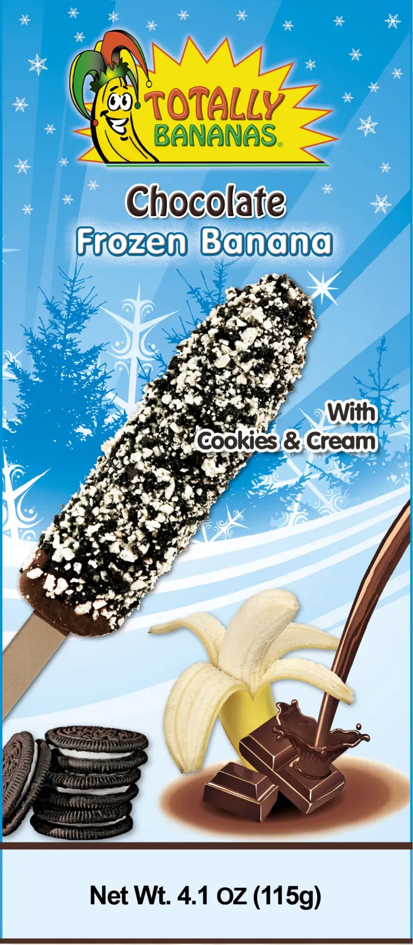 Totally Bananas – Frozen Bananas Chocolate Dipped with Cookies & Cream (24 count)