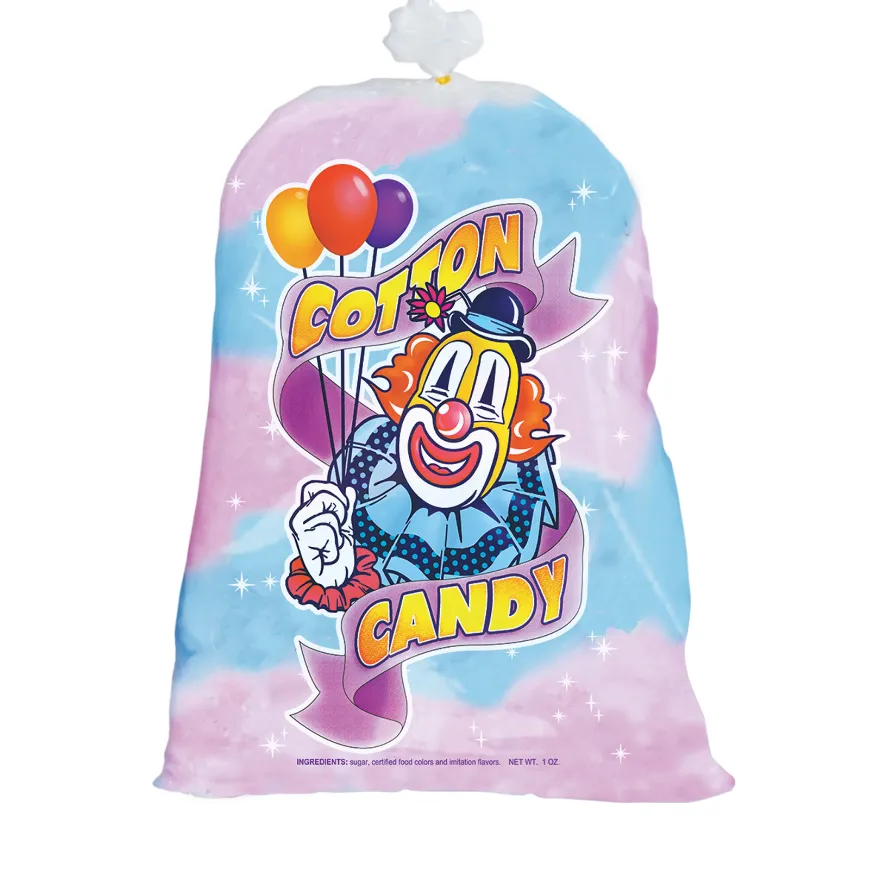 [8021300] COTTON CANDY BAG –12″ X 18″ CLOWN DESIGN 1000/CS